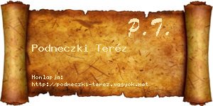 Podneczki Teréz névjegykártya